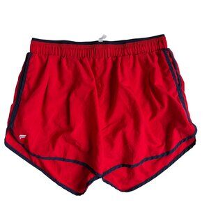 Fabletics Heritage Dolphin Shorts 2” (Heated Red / Deep Navy) - Size Medium
